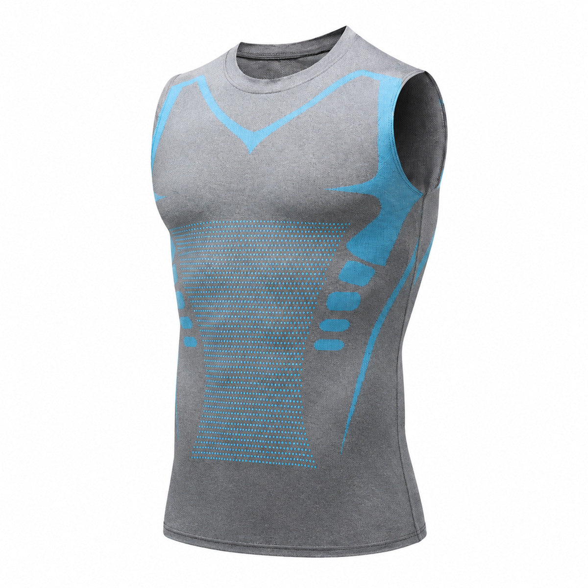 Aloveta Men's Sleeveless Compression Training Tank — 806 Gray SKU