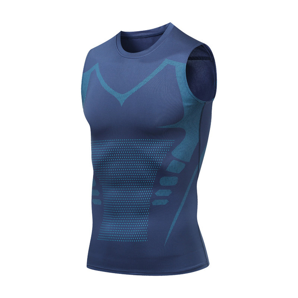 Aloveta Men's Sleeveless Compression Training Tank — 806 Blue SKU