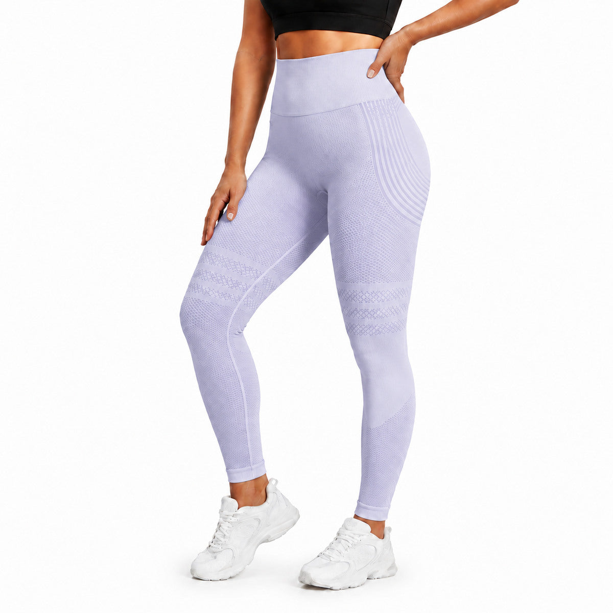 Aloveta 3D Anti-Cellulite Textured Sculpting Leggings — light purple lower-body SKU